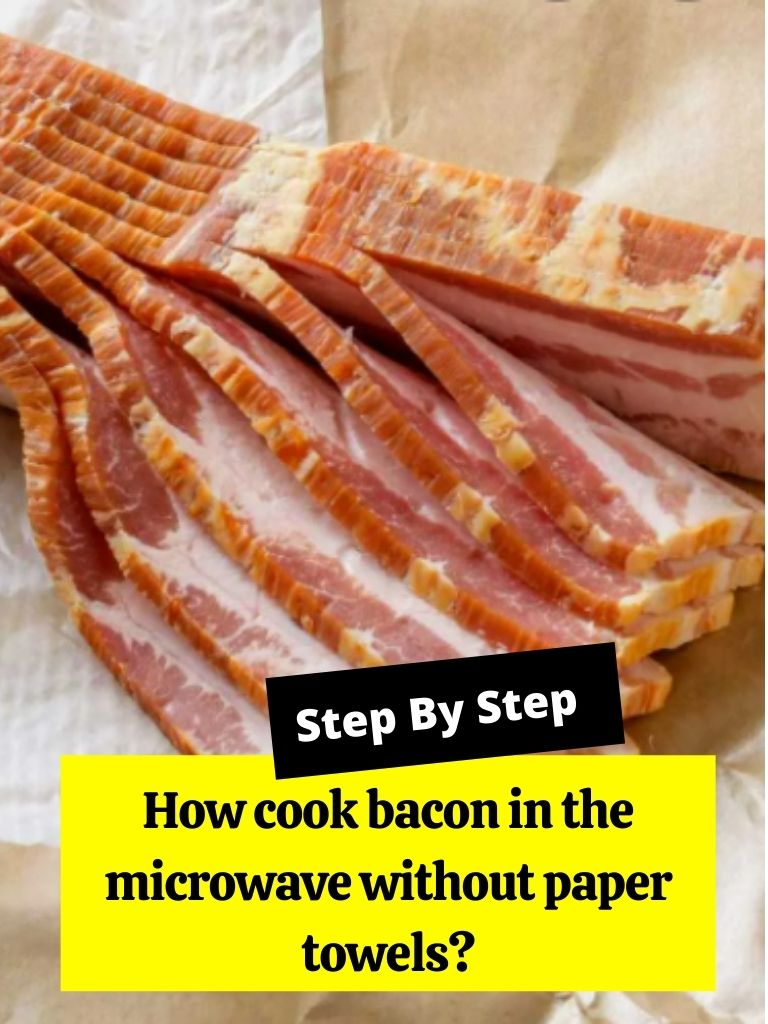 How cook bacon in the microwave without paper towels?