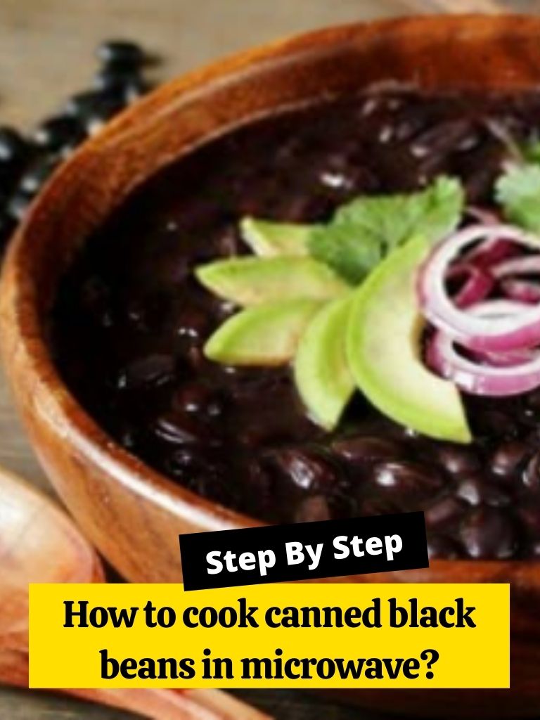 How to cook canned black beans in microwave?