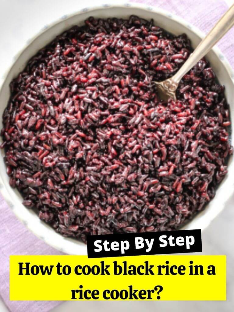 How to cook black rice in a rice cooker?