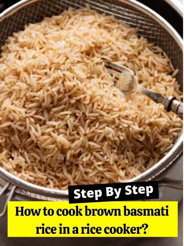 How to cook brown basmati rice in a rice cooker?